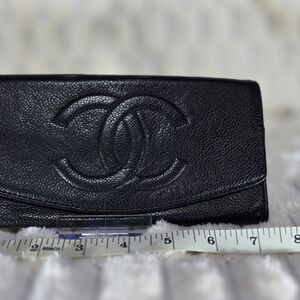 CHANEL Black Leather Wallet